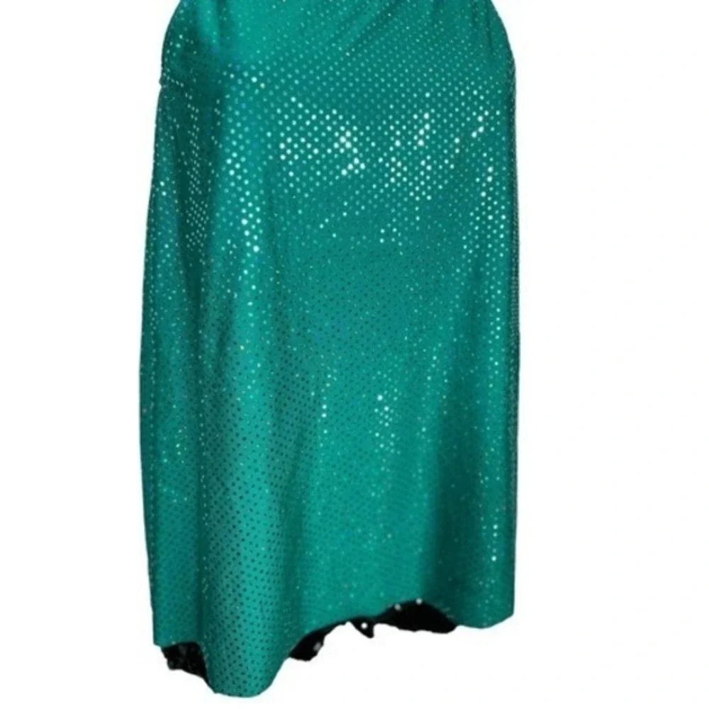 Revolution Dance Costume 2pc Teal Sequin Tunic Top Shorts Girls L Jazz Solo